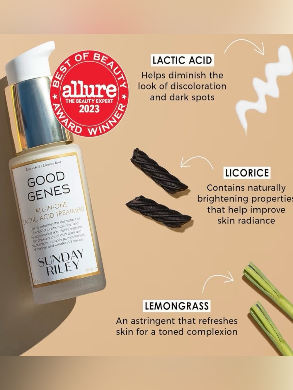 Sunday Riley Good Genes All In One Lactic Acid Treatment - Picture 2 of 9